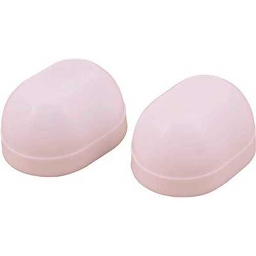 Oval Toilet Bolt Caps in White Black - pack of 10 pairs