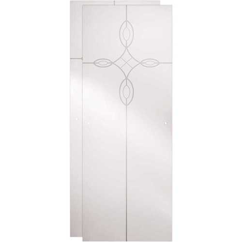 23-17/32 x 67-3/4 in. x 1/4 in. Frameless Sliding Shower Door Glass Panels in Tranquility ( for 44-48 in. Doors)