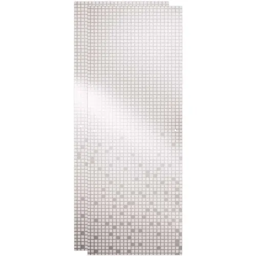 23-17/32 in. x 67-3/4 in. x 1/4 in. Frameless Sliding Shower Door Glass Panels in Mozaic ( for 44-48 in. Doors) Clear