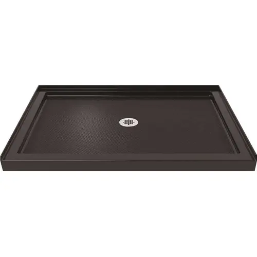 SlimLine 48 in. W x 36 in. D Single Threshold Shower Base in Black