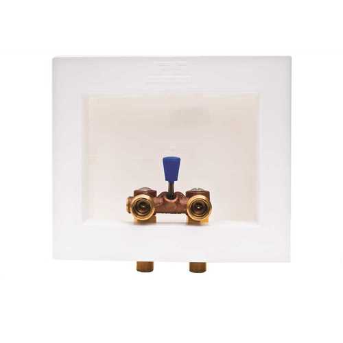 DU-All 1/2 in. Brass Dual-Drain Washing Machine Outlet Box with Sweat Connection