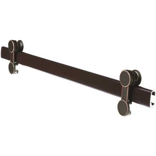 60 in. Contemporary Sliding Bathtub Door Track Assembly Kit in Bronze