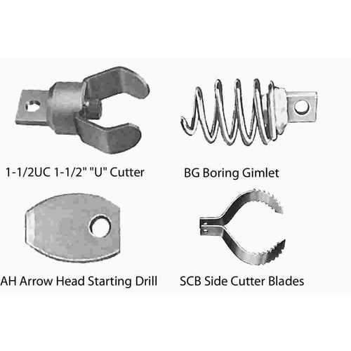 GENERAL WIRE SPRING MRCS Mini-Rooter Cutter Set for General's MR line of Drain Cleaners