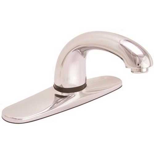 Premier Battery Powered Single Hole Touchless Bathroom Faucet with 8 in. Cover Plate in Chrome