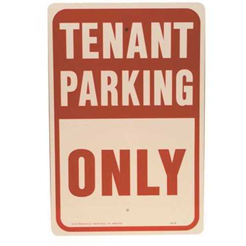HY-KO PRODUCTS HW-42 12 in. x 18 in. Aluminum Tenant Parking Only Street Sign