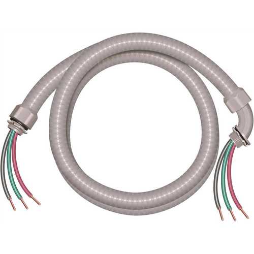 1/2 in. x 4 ft. 10/3 Ultra-Whip Liquidtight Flexible Non-Metallic PVC Conduit Cable Whip