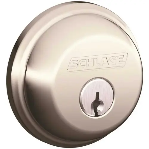 B60505 Deadbolt, Brass, 2-3/8 x 2-3/4 in Backset, C Keyway