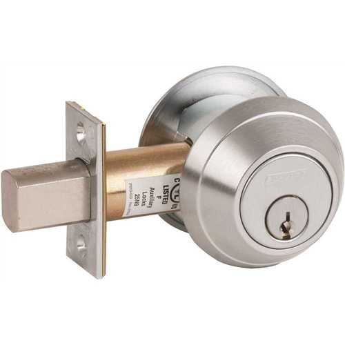 B Series Satin Chrome Double Cylinder Deadbolt