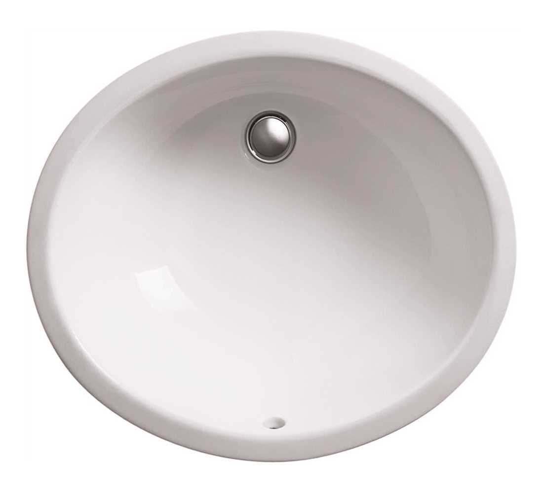 Kohler K 2210 0 Caxton Vitreous China Undermount Bathroom Sink In White With Overflow Drain