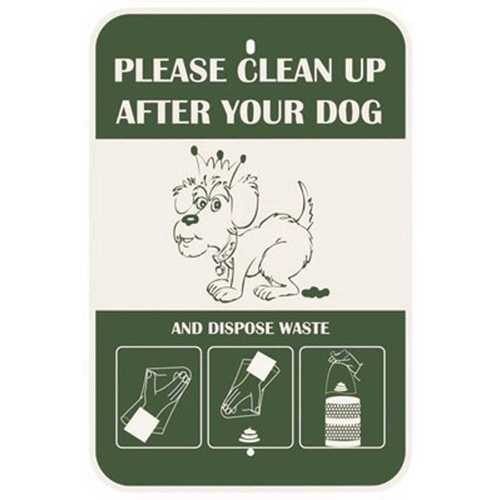 12 in. x 18 in. Steel Pet Waste Station Replacement Sign