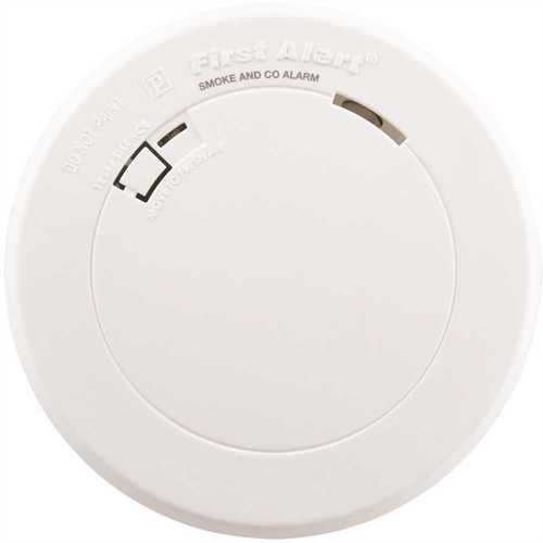 First Alert PR700B Low-Profile Battery Powered Photoelectric Smoke Alarm, Silence with Carbon Zinc 9-Volt Battery