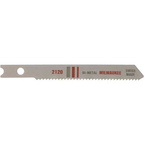 Jig Saw Blade, 9/32 in W, 2-3/4 in L, 24 TPI, Bi-Metal Cutting Edge White - pack of 5