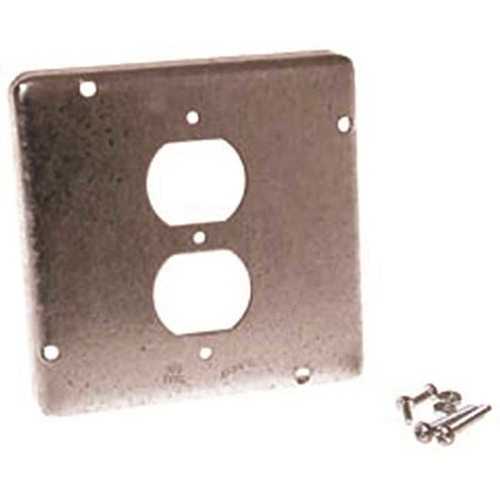 RACO 972 4-11/16 in. 1-Duplex Square Cover Exposed Work