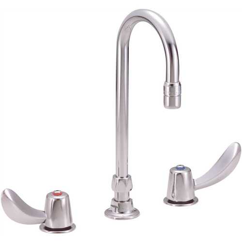 8 in. Widespread 2-Handle Bathroom Faucet with Gooseneck Spout in Chrome