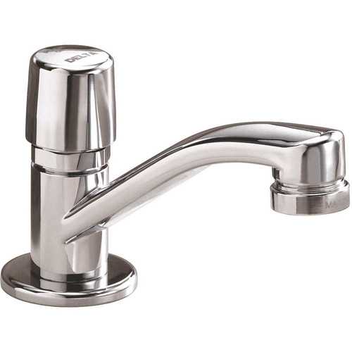 Single-Handle Metering Utility Faucet in Chrome