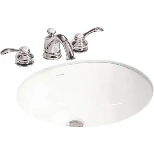 Wescott Under-Mounted Vitreous China Bathroom Sink in White with Overflow Drain