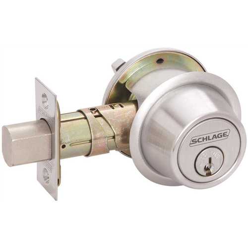 Schlage Lock Company B562P 626 KA4C 12-287 10-094 BC500 Series Satin Chrome Double Cylinder Deadbolt Universal Fit