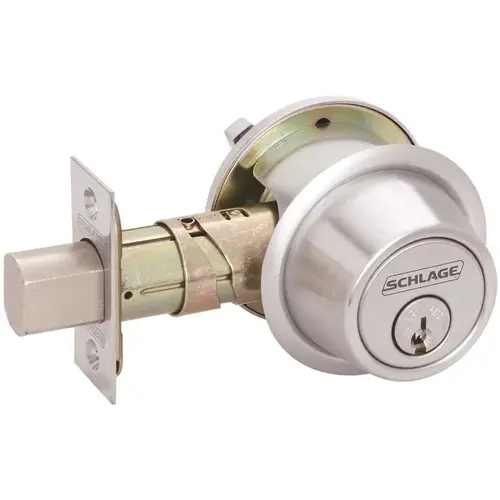 BC500 Series Satin Chrome Double Cylinder Deadbolt Universal Fit