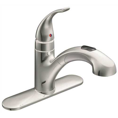 Moen 67315C Integral Single-Handle Pull-Out Sprayer Kitchen Faucet with Power Clean in Chrome