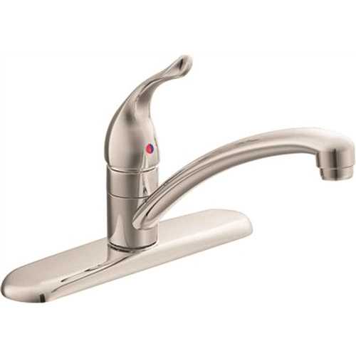 Moen 67425 Chateau Single-Handle Kitchen Faucet without Sprayer, Low Arc Spout in Chrome Finish