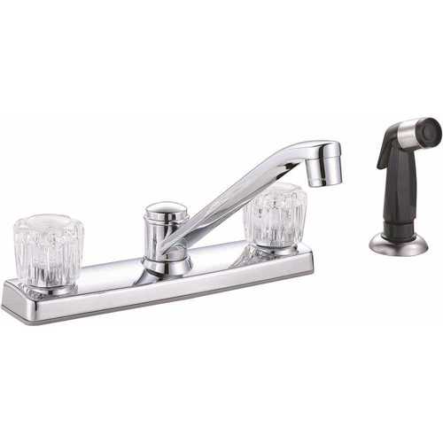 Concord 2-Handle Standard Kitchen Faucet with Side Sprayer in Chrome