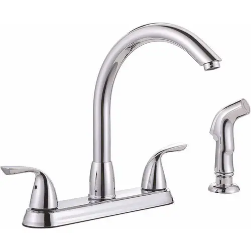 Sanibel 2-Handle Standard Kitchen Faucet with Side Sprayer in Chrome