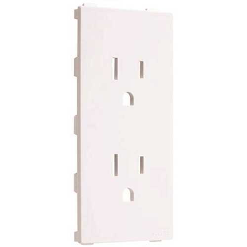 TAYMAC A12W 1-Gang ALLURE Duplex Outlet Insert, White - pack of 6