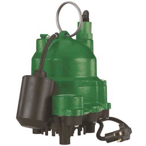 Myers MDC50V1 1/2 HP Cast Iron Vertical Sump Pump with Piggyback Plug