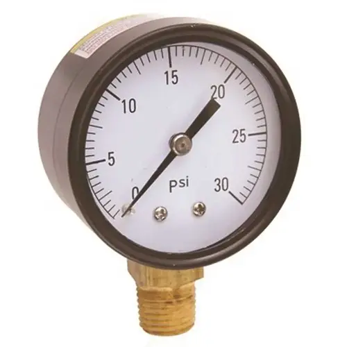 0 to 30 psi Pressure Gauge, 2 in. Face