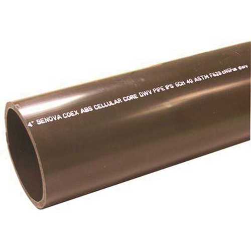 Genova Products 2489847 PVC ABSDWV CELLULAR FOAM CORE PIPE, 4 IN. X 10 FT