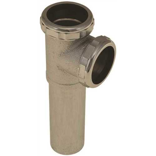 1-1/2 in. x 4 in. End Outlet Tee Brass 20-Gauge Slip Joint