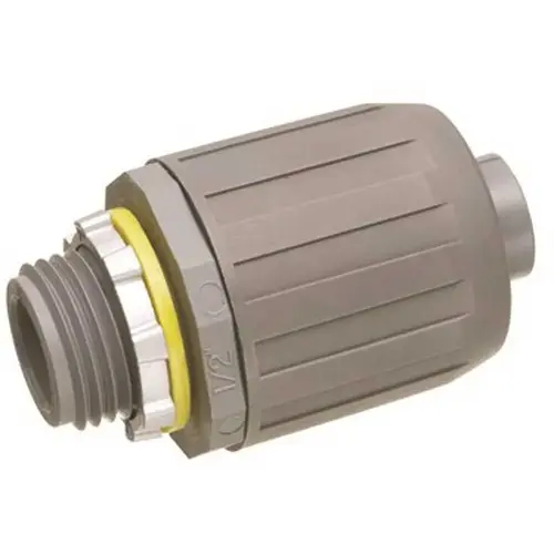 Snap2it 1 in. Liquid-Tight Non-Metallic Connector Gray