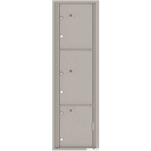 Versatile 3-Parcel Lockers Wall-Mount 4C Mailbox Suite Silver Speck