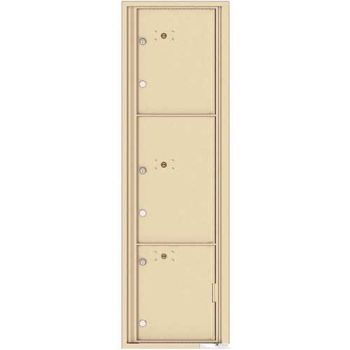 Versatile 3-Parcel Locker Wall-Mount 4C Mailbox Sandstone