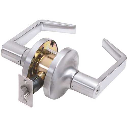 Cortland Satin Chrome Intruder Classroom Door Lever