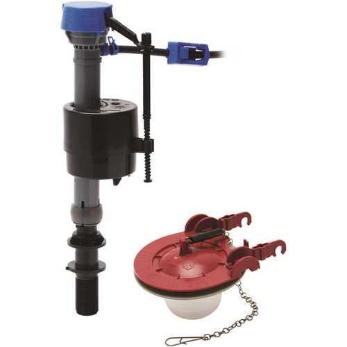 PerforMAX Universal High Performance Toilet Fill Valve and 3 in. Adjustable Toilet Flapper Repair Kit Assorted Colors