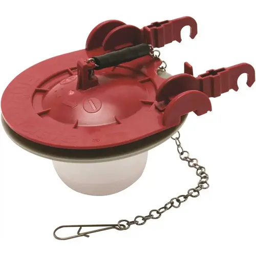 3 in. Pro Universal Adjustable Toilet Tank Flapper Red