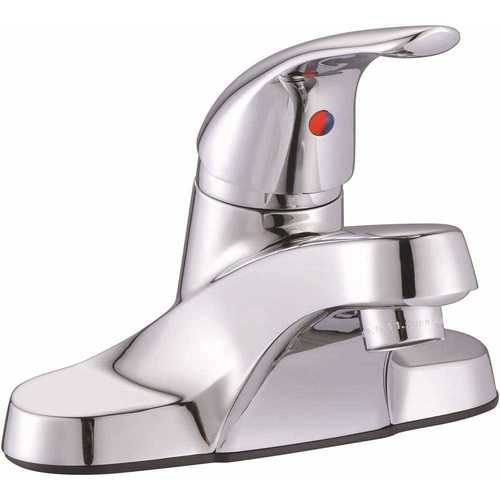 Bayview 4 in. Centerset Single-Handle Bathroom Faucet without Pop-Up Assembly in Chrome