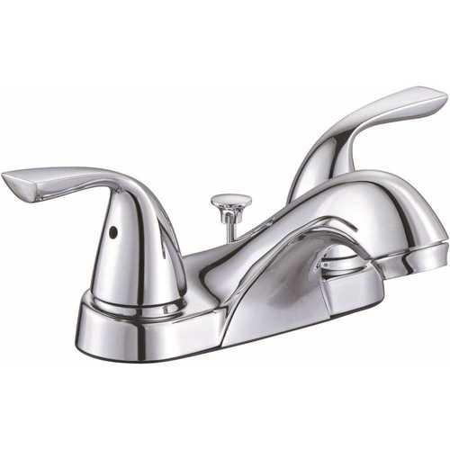 Sanibel 4 in. Centerset 2-Handle Bathroom Faucet with Pop-Up Assembly in Chrome