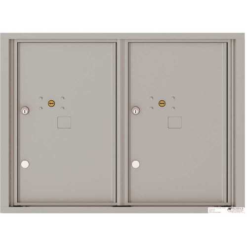 Versatile 6 High 2-Parcel Lockers Wall-Mount 4C Mailbox Suite Silver Speck