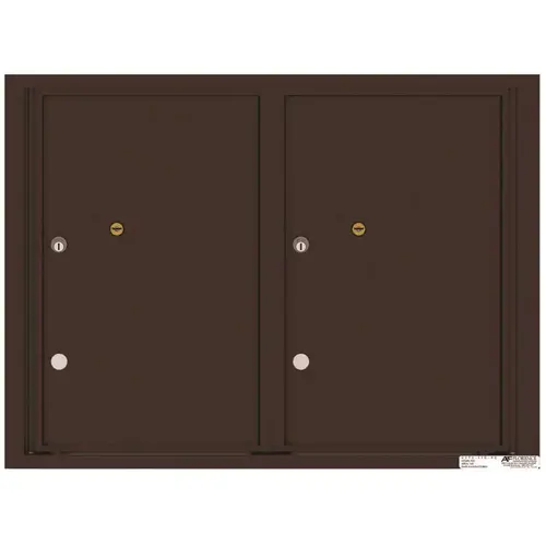 Florence 4C06D-2PDB Versatile 2-Compartment Parcel Lockers Wall-Mount 4C Mailbox Dark Bronze