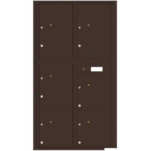 Versatile Max Height 6-Parcel Lockers Wall-Mount 4C Mailbox Suite Dark Bronze