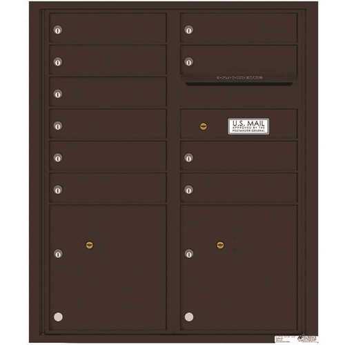 Versatile 10-Mailbox Compartments, 2 Parcel Locker Compartments Wall-Mount 4C Mailbox