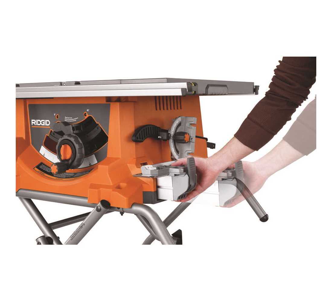 Ridgid R4513 15 Amp Corded 10 In Heavy Duty Portable Table Saw With Stand