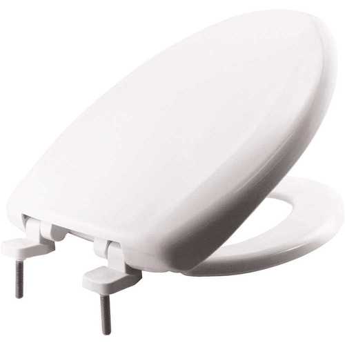 Hospitality Elongated Closed Front Toilet Seat in White