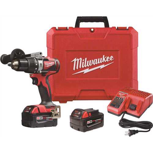 Hammer Drill Kit, Battery Included, 18 V, 4 Ah, 1/2 in Chuck Red