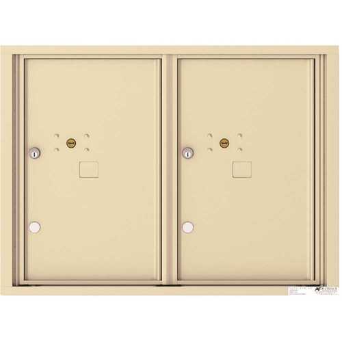 Florence 4C06D-2PSD Versatile 6 High 2-Parcel Lockers Wall-Mount 4C Mailbox Suite Sandstone