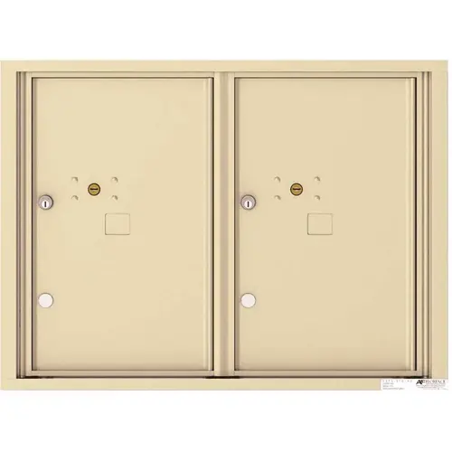 Versatile 6 High 2-Parcel Lockers Wall-Mount 4C Mailbox Suite Sandstone