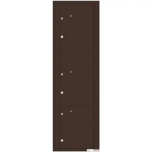 Florence 4C16S-3PDB Versatile 3-Parcel Locker Wall-Mount 4C Mailbox Dark Bronze