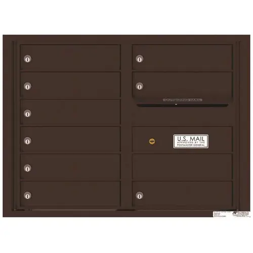 Florence 4C06D-09DB Versatile 9-Compartments 4C Wall-Mount Mailbox Suite Dark Bronze